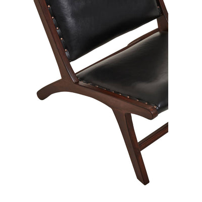 Noosa & Co. Living Inca Genuine Black Cow Leather Chair House of Isabella UK