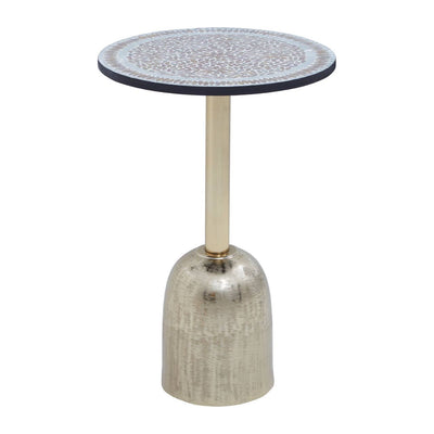 Noosa & Co. Living Inventivo Mosaic Top Gold Base Side Table House of Isabella UK