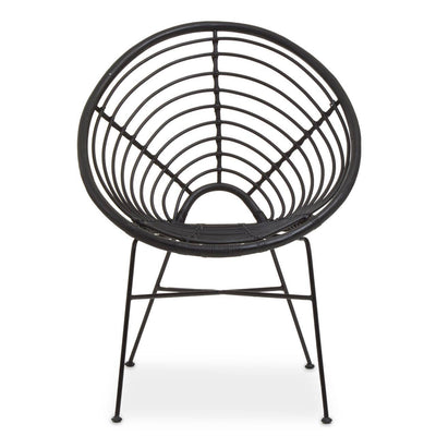 Noosa & Co. Living Java Black Natural Rattan Round Chair House of Isabella UK