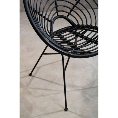 Noosa & Co. Living Java Black Natural Rattan Round Chair House of Isabella UK
