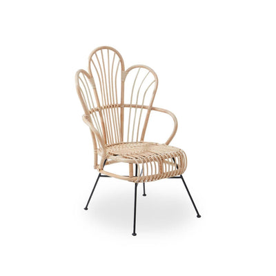 Noosa & Co. Living Java Natural Rattan And Black Metal Back Chair House of Isabella UK