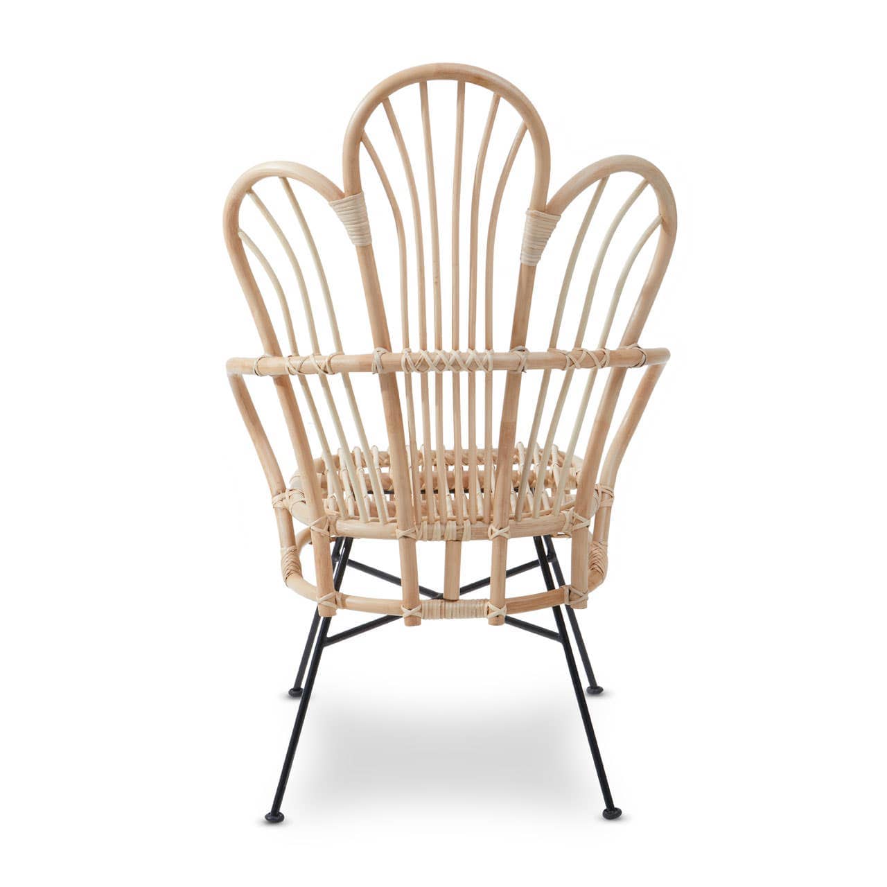 Noosa & Co. Living Java Natural Rattan And Black Metal Back Chair House of Isabella UK