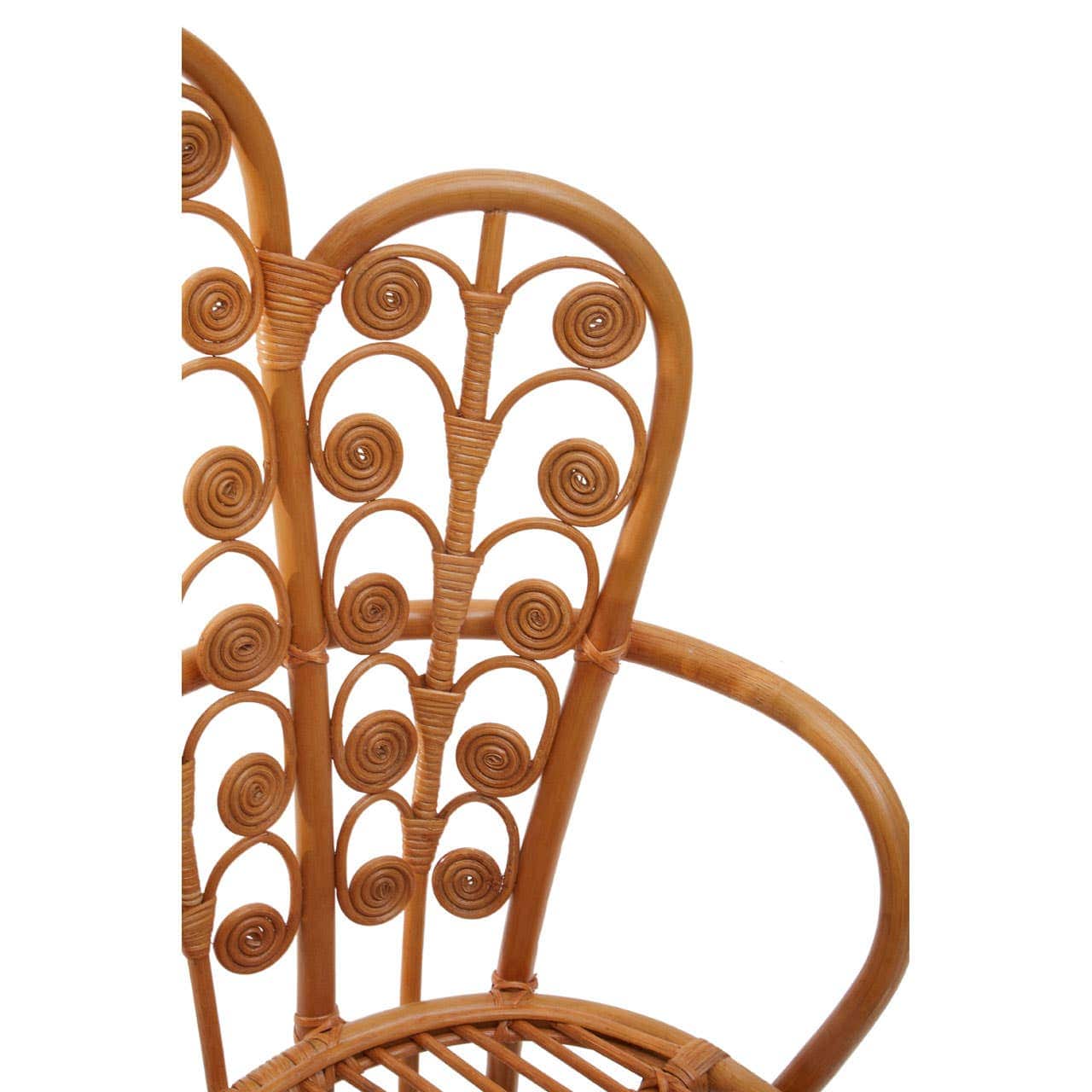 Noosa & Co. Living Java Natural Rattan Scalloped Back Chair House of Isabella UK