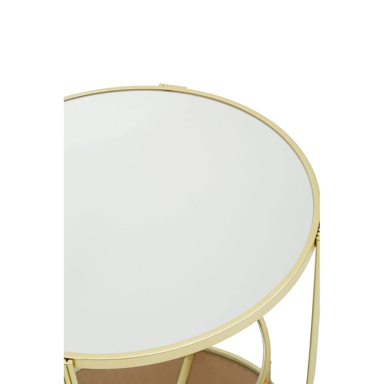 Noosa & Co. Living Jolie Round Mirrored Top Gold Frame Table House of Isabella UK