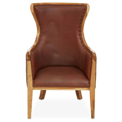 Noosa & Co. Living Kendari Brown And Black Leather Chair House of Isabella UK