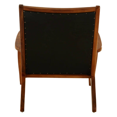 Noosa & Co. Living Kendari Chair With Black Plain Cow Leather House of Isabella UK
