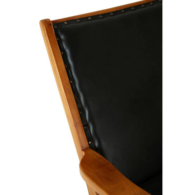 Noosa & Co. Living Kendari Chair With Black Plain Cow Leather House of Isabella UK