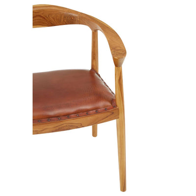 Noosa & Co. Living Kendari Chair With Brown Cow Leather House of Isabella UK