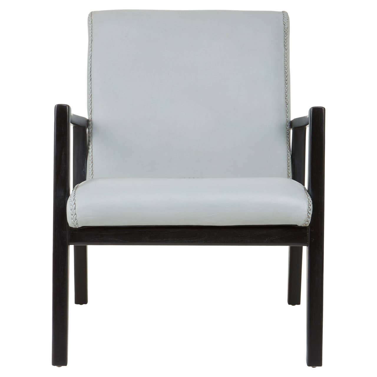 Noosa & Co. Living Kendari Grey Leather Curved Seat Chair House of Isabella UK