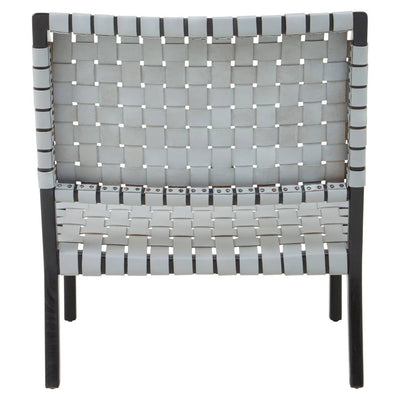 Noosa & Co. Living Kendari Grey Leather Woven Chair House of Isabella UK
