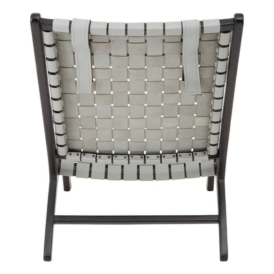 Noosa & Co. Living Kendari Grey Leather Woven Chair House of Isabella UK