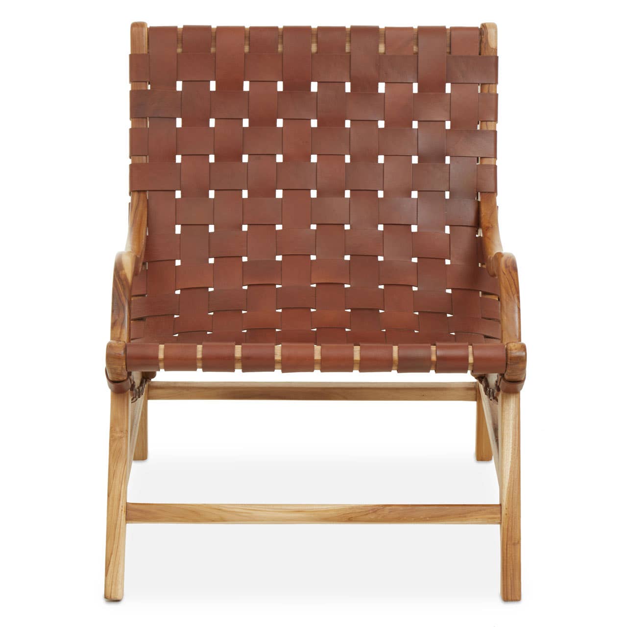 Noosa & Co. Living Kendari Natural Teak Wood And Leather Chair House of Isabella UK