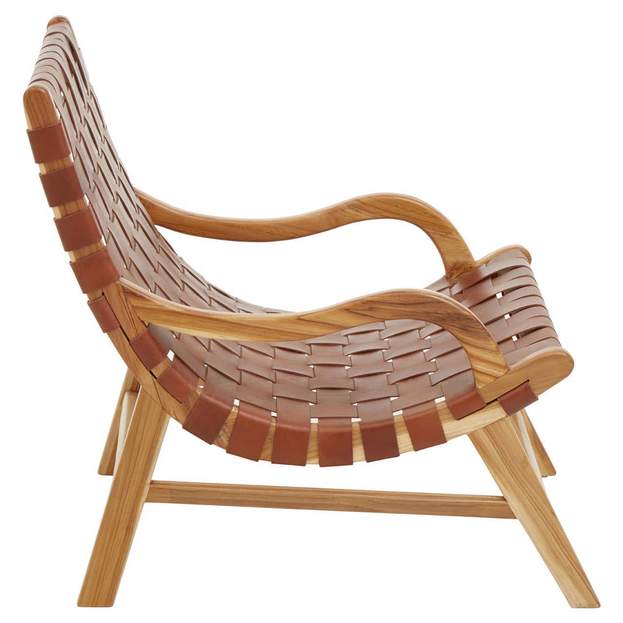 Noosa & Co. Living Kendari Natural Teak Wood And Leather Chair House of Isabella UK