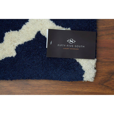 Noosa & Co. Living Kensington Townhouse Navy Blue And White Rug House of Isabella UK