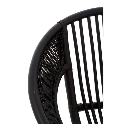 Noosa & Co. Living Lagom Black Natural Rattan And Iron Black Chair House of Isabella UK