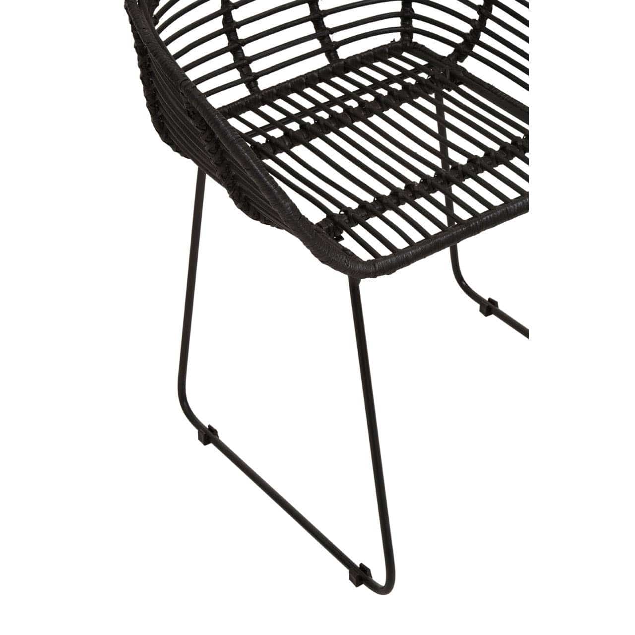 Noosa & Co. Living Lagom Black Natural Rattan Chair House of Isabella UK