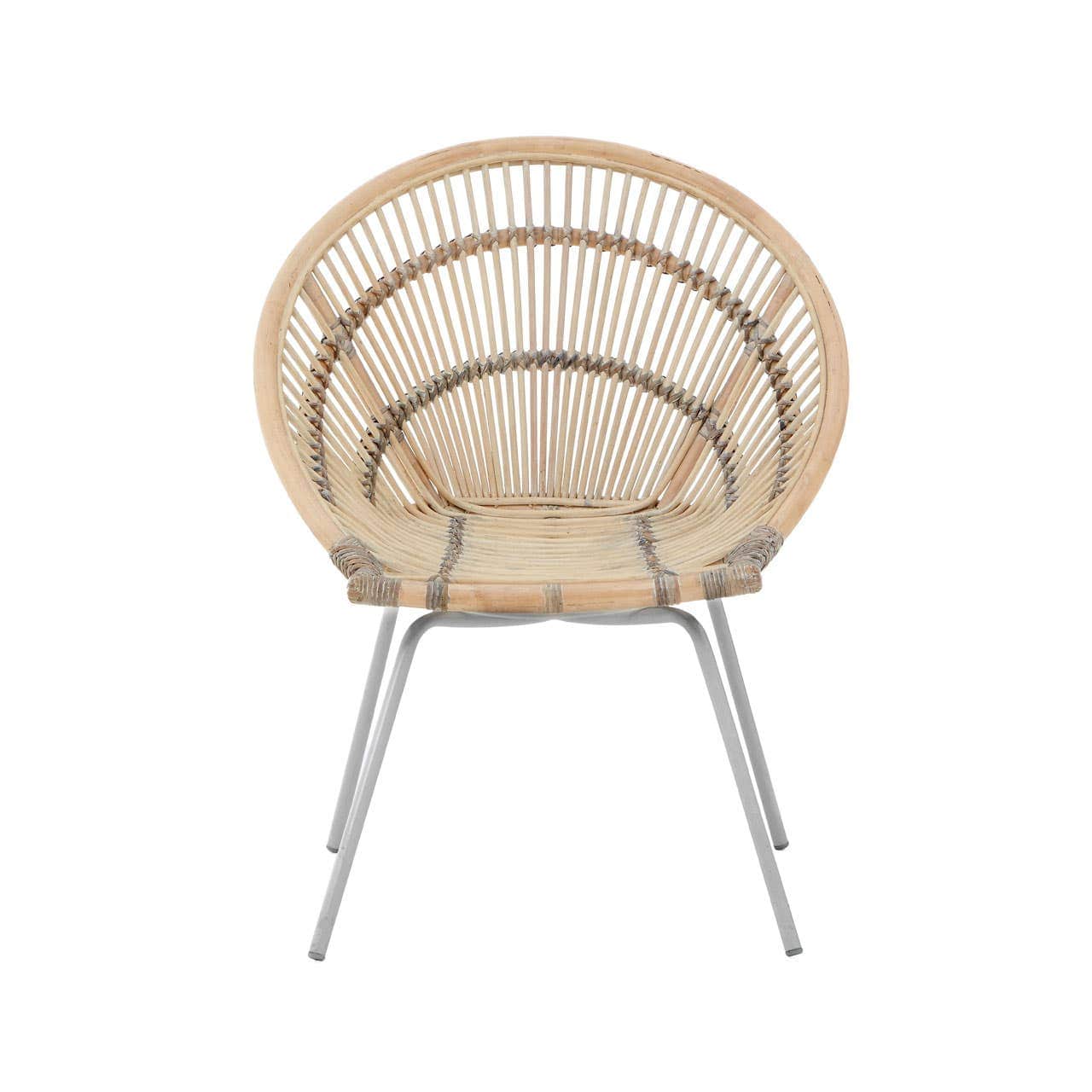 Noosa & Co. Living Lagom White Washed Natural Rattan Chair House of Isabella UK