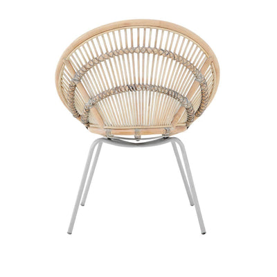 Noosa & Co. Living Lagom White Washed Natural Rattan Chair House of Isabella UK