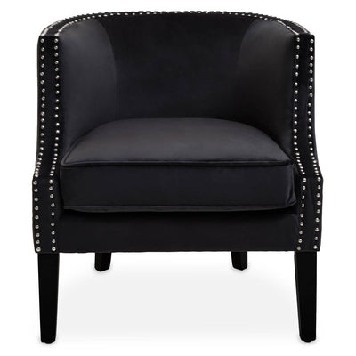 Noosa & Co. Living Larissa Black Velvet Studded Chair House of Isabella UK