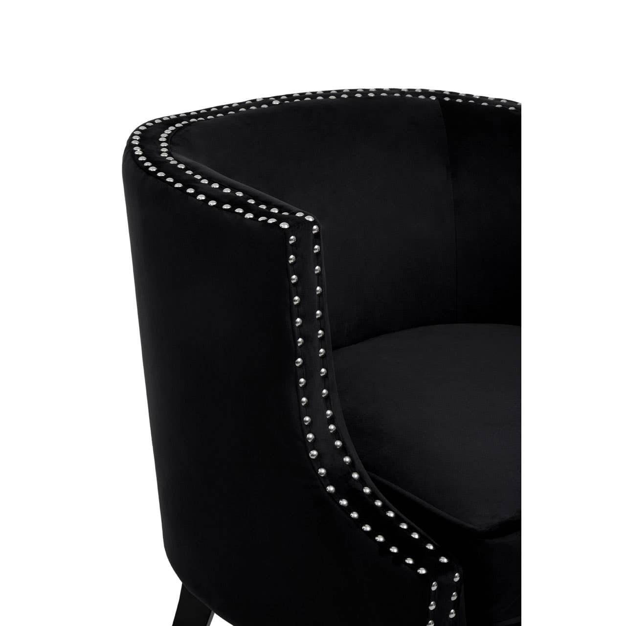 Noosa & Co. Living Larissa Black Velvet Studded Chair House of Isabella UK