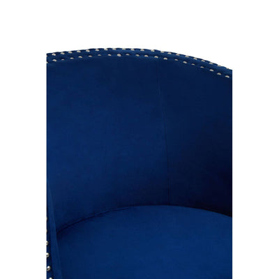 Noosa & Co. Living Larissa Blue Velvet Studded Chair House of Isabella UK