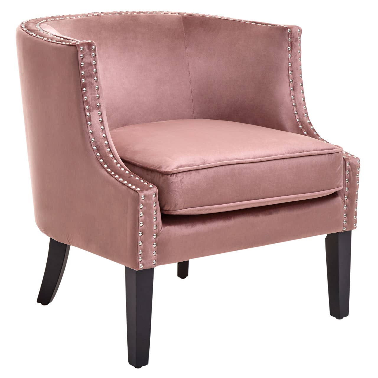 Noosa & Co. Living Larissa Pink Velvet Studded Chair House of Isabella UK