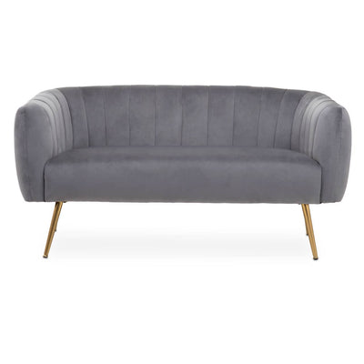 Noosa & Co. Living Larissa Two Seat Grey Velvet Sofa House of Isabella UK