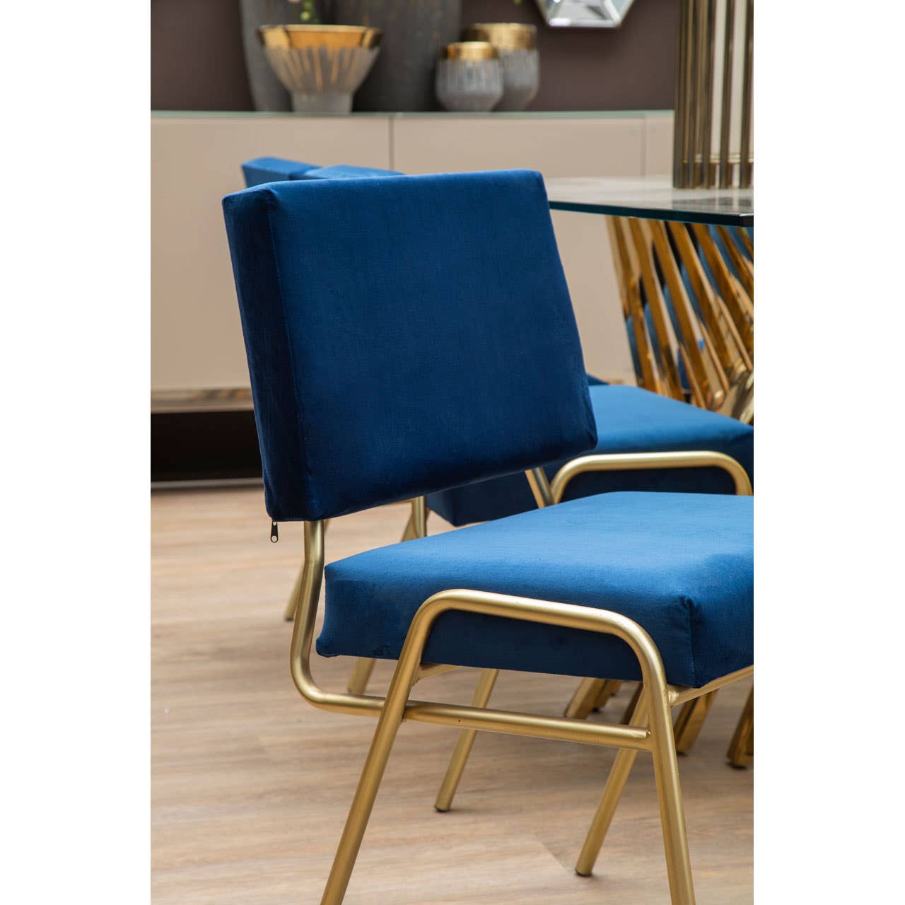 Noosa & Co. Living Lexa Blue Velvet Chair House of Isabella UK