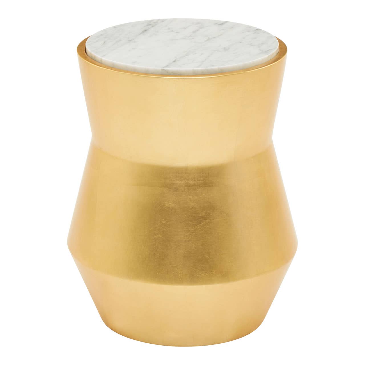 Noosa & Co. Living Lino Small Gold Drum Side Table House of Isabella UK