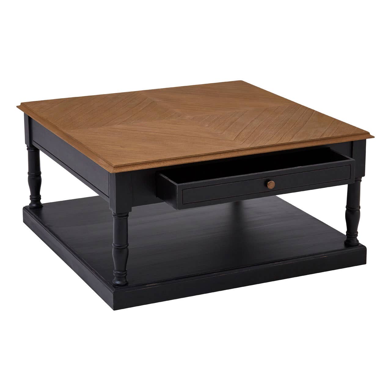 Noosa & Co. Living Loire 1 Drawer Black Coffee Table House of Isabella UK