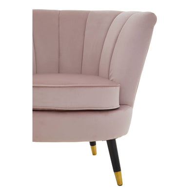 Noosa & Co. Living Loretta Dusky Pink Velvet Accent Chair House of Isabella UK