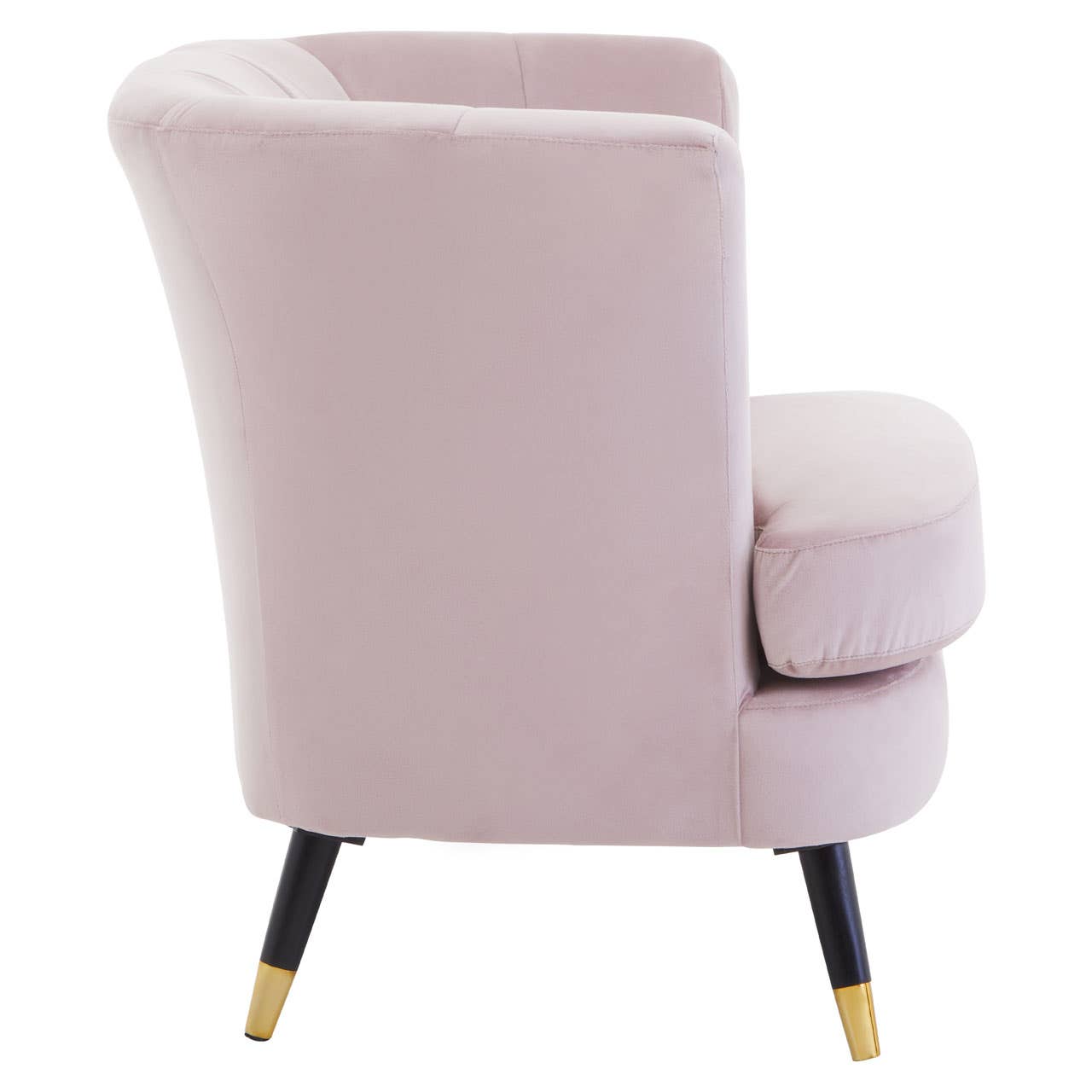 Noosa & Co. Living Loretta Dusky Pink Velvet Scalloped Chair House of Isabella UK