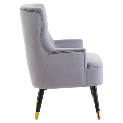 Noosa & Co. Living Loretta Grey Velvet Tufted Chair House of Isabella UK