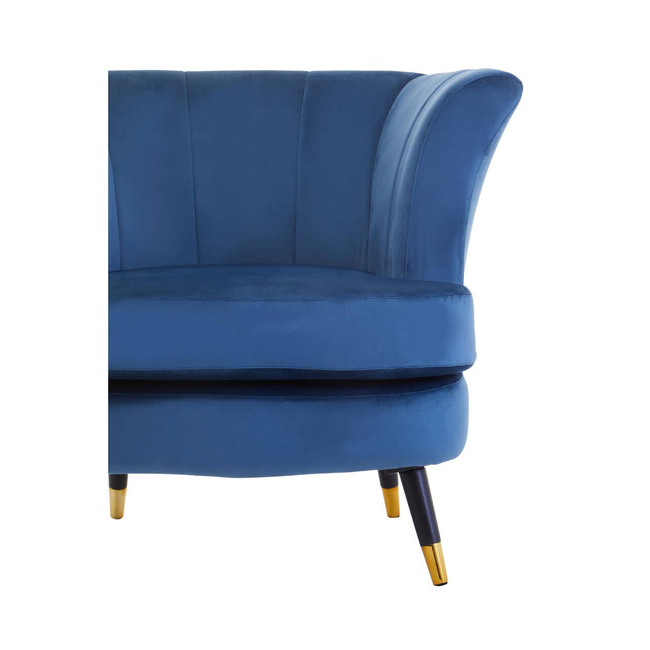 Noosa & Co. Living Loretta Midnight Velvet Scalloped Chair House of Isabella UK