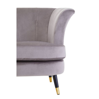 Noosa & Co. Living Loretta Mink Velvet Scalloped Chair House of Isabella UK