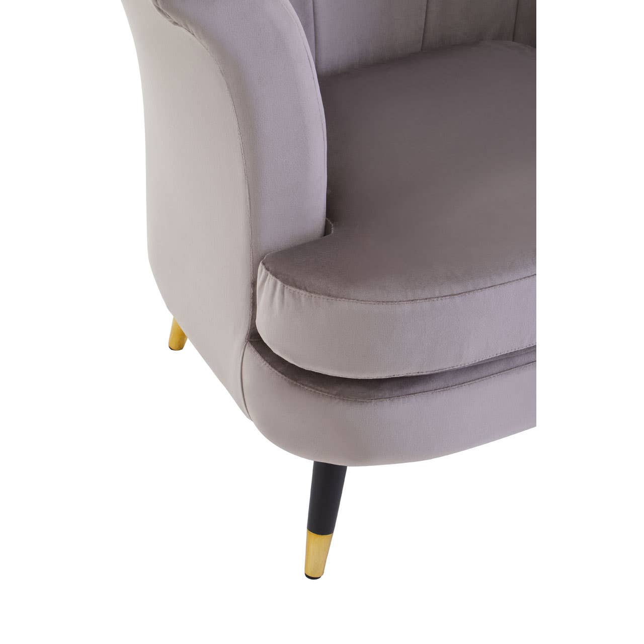 Noosa & Co. Living Loretta Mink Velvet Scalloped Chair House of Isabella UK
