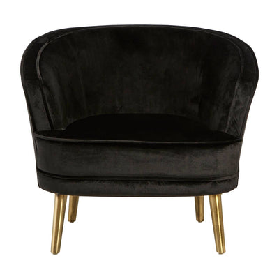 Noosa & Co. Living Louxor Black Velvet Round Chair House of Isabella UK