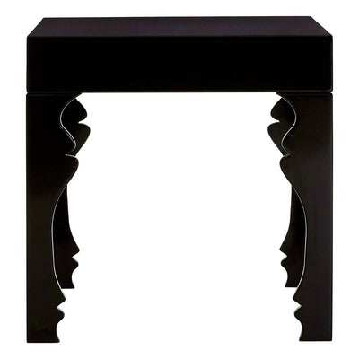 Noosa & Co. Living Luis Black High Gloss Finish Side Table House of Isabella UK