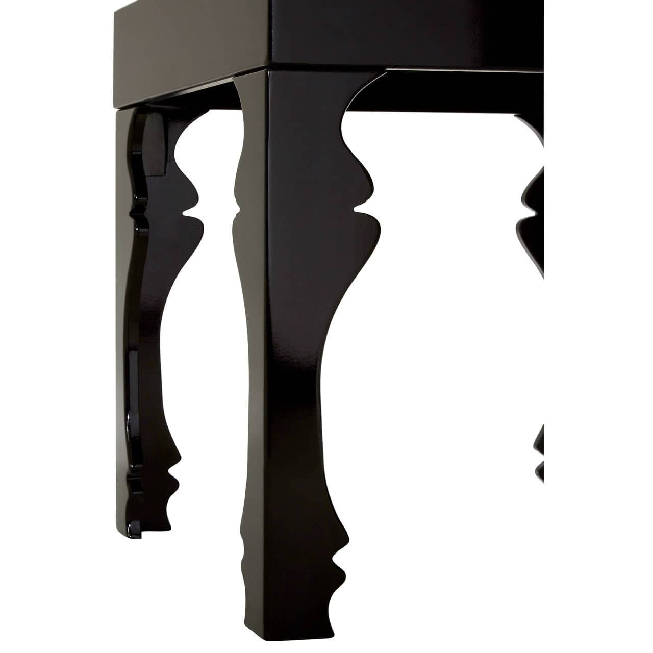 Noosa & Co. Living Luis Black High Gloss Finish Side Table House of Isabella UK