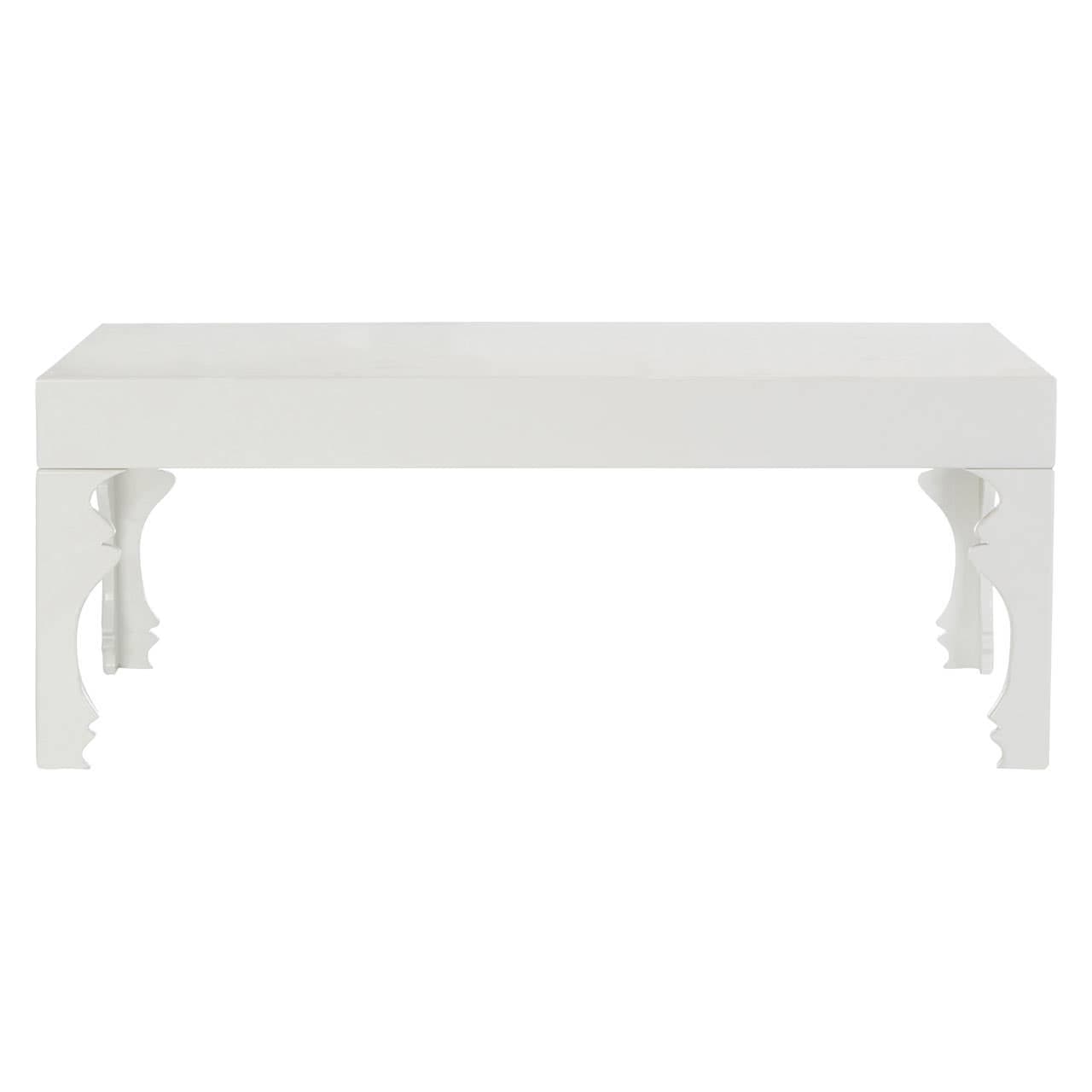 Noosa & Co. Living Luis White High Gloss Finish Coffee Table House of Isabella UK