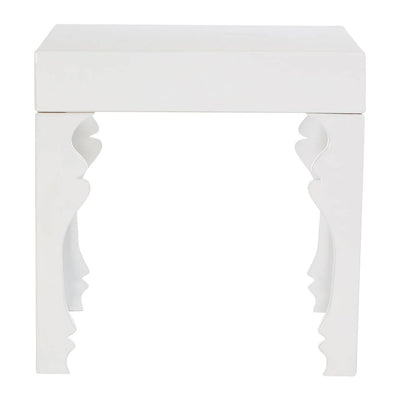 Noosa & Co. Living Luis White High Gloss Side Table House of Isabella UK