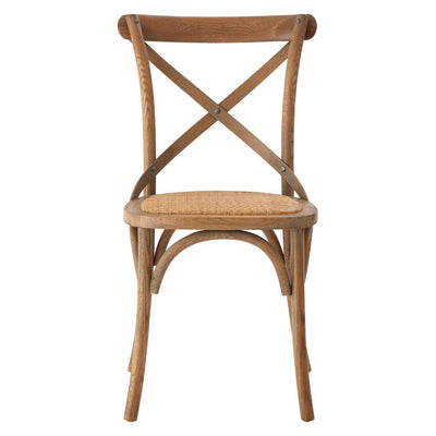 Noosa & Co. Living Lyon Grey Oak Wood And Cane Chair Weave Seat House of Isabella UK