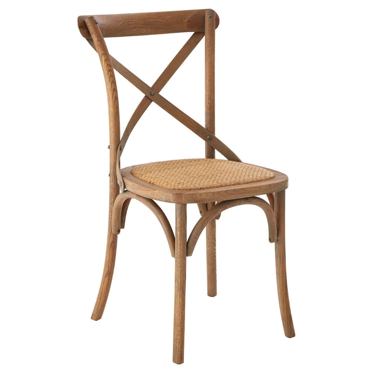 Noosa & Co. Living Lyon Grey Oak Wood And Cane Chair Weave Seat House of Isabella UK
