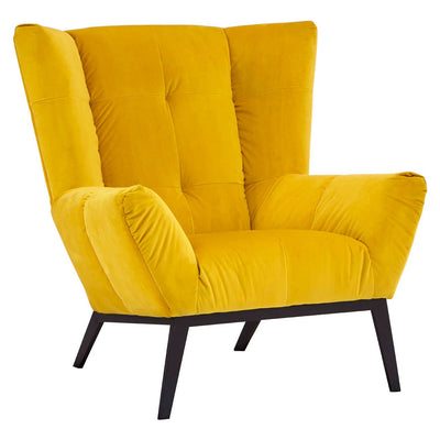 Noosa & Co. Living Maiko Yellow Fabric Armchair House of Isabella UK