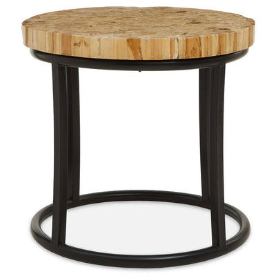 Noosa & Co. Living Malang Round Table With Iron Frame House of Isabella UK