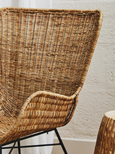 Noosa & Co. Living Manado Curved Design Natural Rattan Chair House of Isabella UK