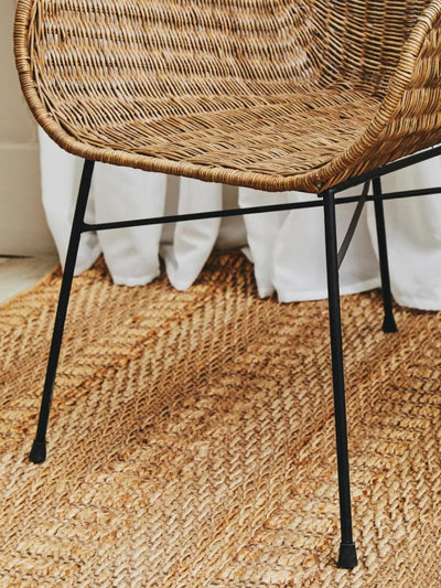 Noosa & Co. Living Manado Curved Design Natural Rattan Chair House of Isabella UK