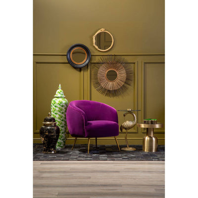 Noosa & Co. Living Manhattan Purple Velvet Armchair House of Isabella UK