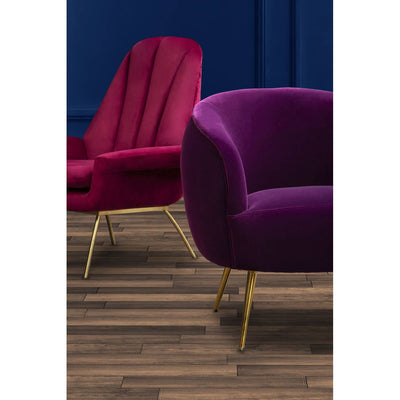 Noosa & Co. Living Manhattan Purple Velvet Armchair House of Isabella UK