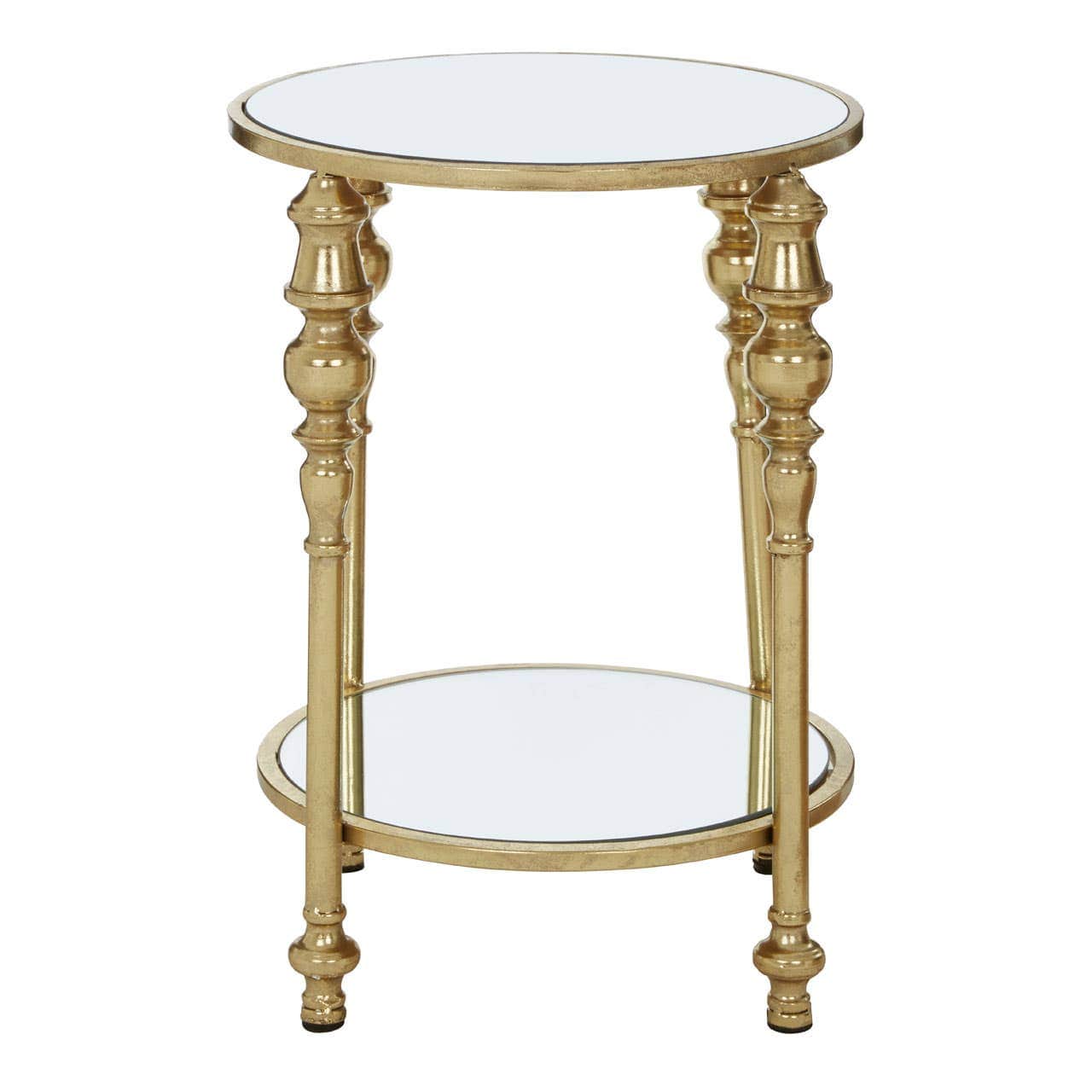 Noosa & Co. Living Marcia 2 Tier Gold Finish Side Table House of Isabella UK